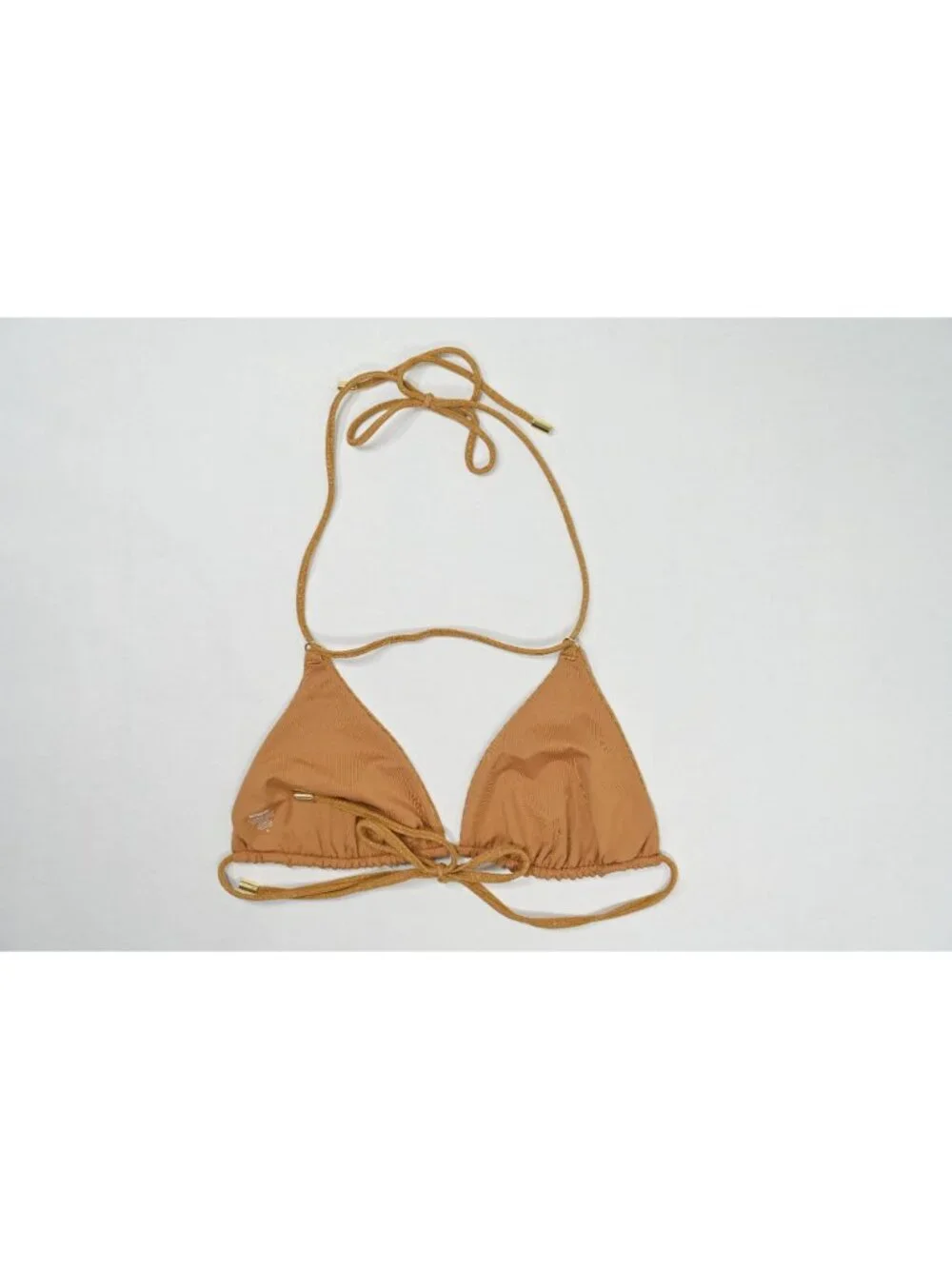 Monday Swimwear Hanalei Top in Gold Lurex Rib